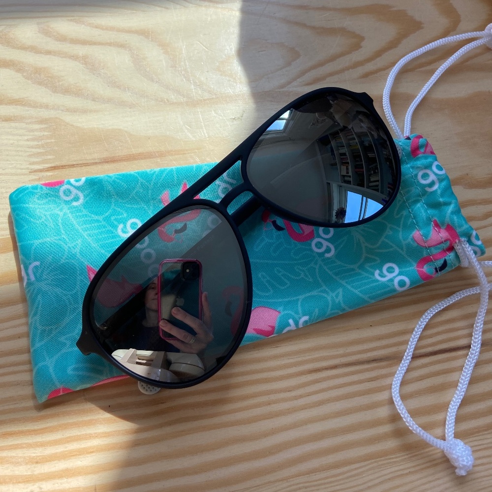 Goodr Mach G Add the Chrome Package Sunglasses, EUC